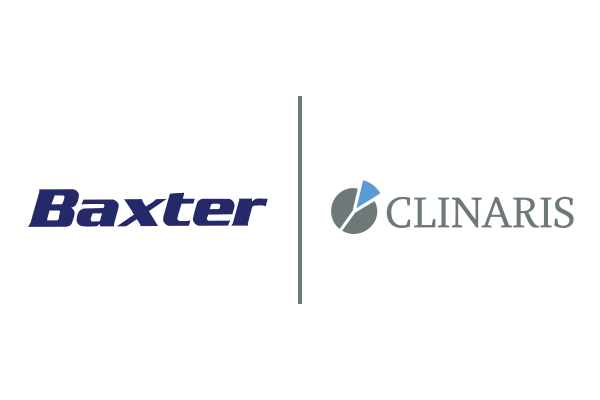 Logos von Baxter und CLINARIS nebeneinander | CLINARIS Geschichte